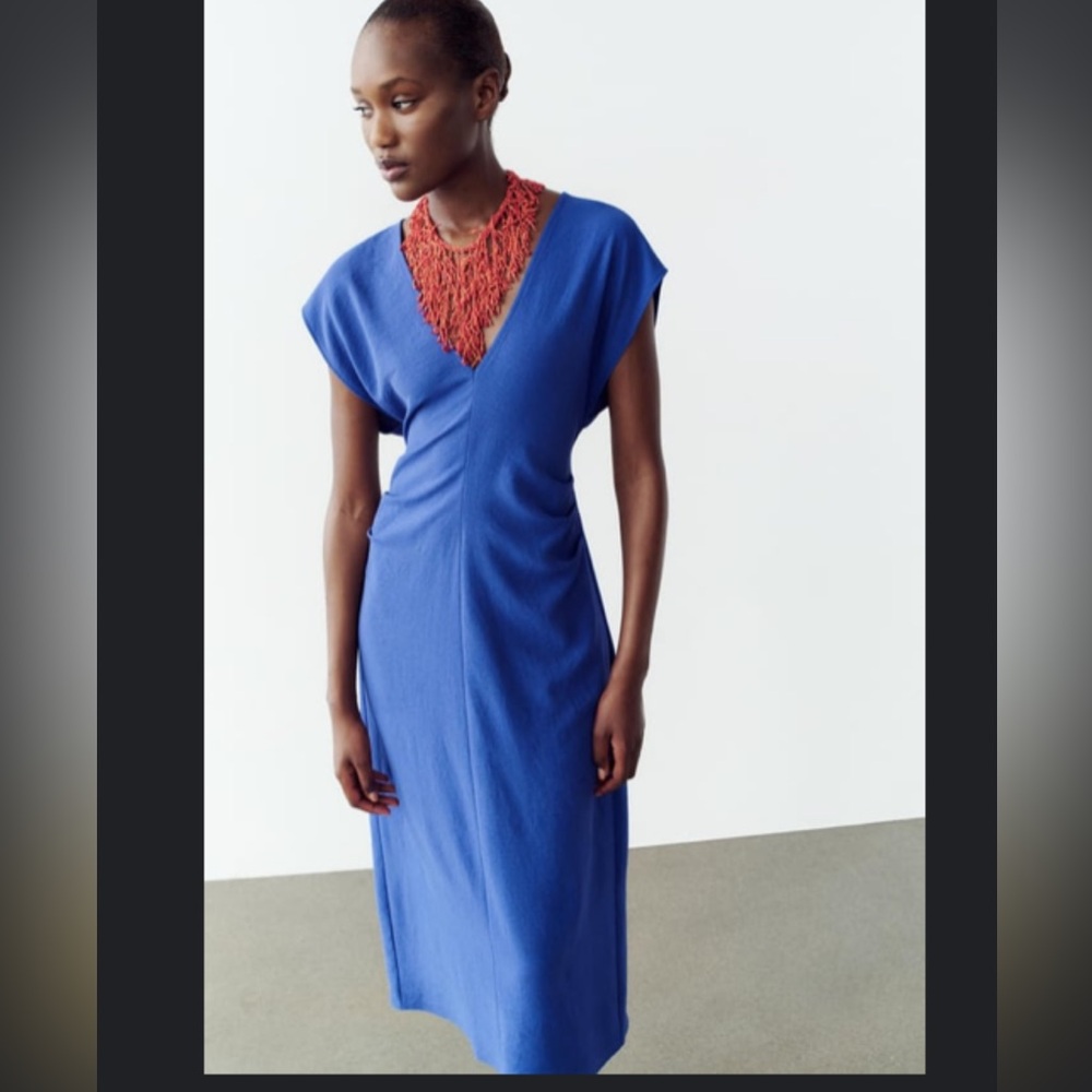 Zara Flowy gathered dress